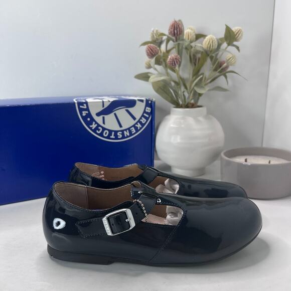 Birkenstock Tickel Patent Navy Leather Shoes Narrow Fit 1013207 Women's US 5 NWB - Picture 3 of 10